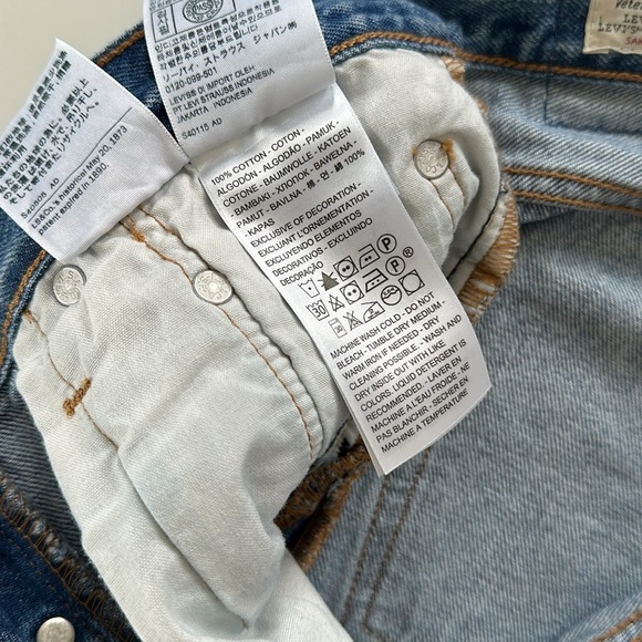 LEVIS 501 Skinny distressed 28 x 28 jeans denim - Picture 7 of 8